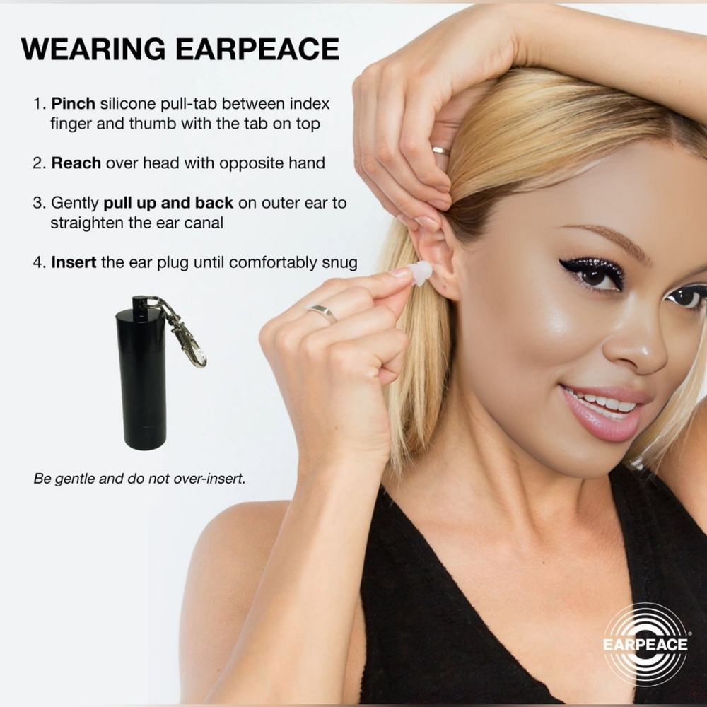 Hi-Fi Hearing Protection EarPeace Ear Plugs with Black Case